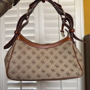 Dooney & Bourke Tan Monogram Shoulder Bag